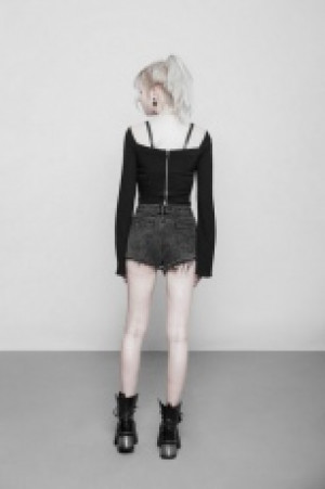  Punk Chiffon T-shirt Punk Rave OPT-230TCF/BK -  