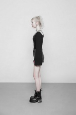  Punk Chiffon T-shirt Punk Rave OPT-230TCF/BK -  