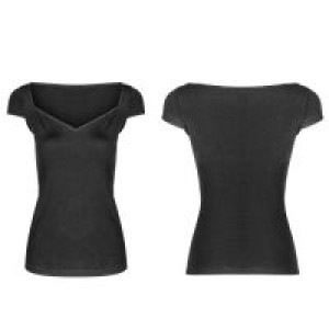 Big Collar Tight Knit Blouse Punk Rave OPT-232TDF/BK -  