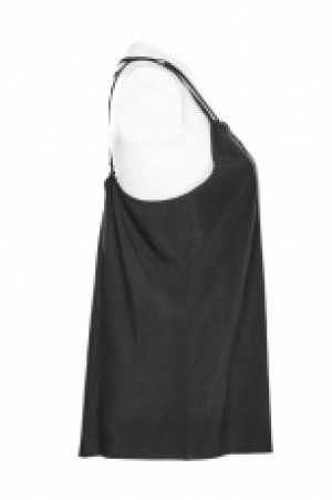  Punk Back Linear design Two Wear Strap Vest Punk Rave OPT-233TDF/BK -  