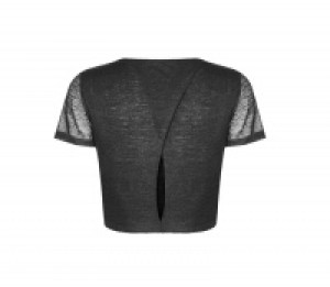  Bandage Halter Simple T-shirt Punk Rave OPT-243TDF/BK -  