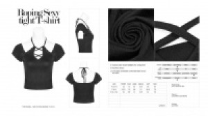 Roping Sexy tight T-shirt Punk Rave OPT-253TDF/BK -  