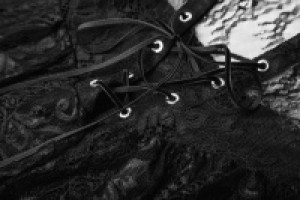  Corns Tied Rope Lotus leaf Lace Shirt Punk Rave OPT-265TDF/BK -  