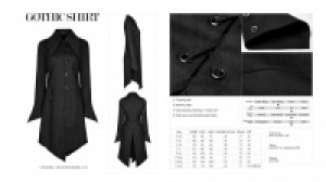 - Gothic Shirt Punk Rave OPY-251CCF/BK -  