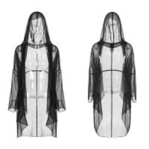  Minimalist Chiffon Coat With Big wizard hat Punk Rave OPY-319XCF/BK -  