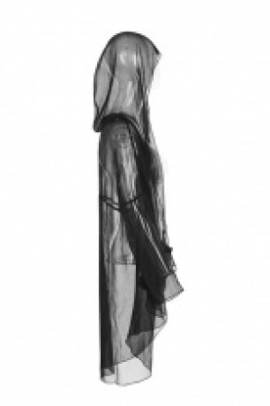  Minimalist Chiffon Coat With Big wizard hat Punk Rave OPY-319XCF/BK -  