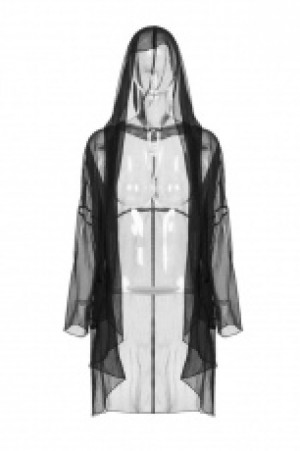  Minimalist Chiffon Coat With Big wizard hat Punk Rave OPY-319XCF/BK -  