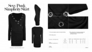  Sexy Punk Simplicity Skirt Punk Rave OQ-354LQF/BK -  