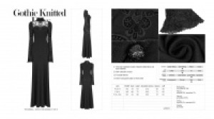  Gothic Knitted Dress Punk Rave OQ-369LQF/BK -  