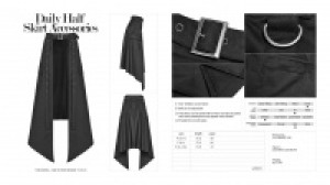  Daily Half Skirt Accessories Punk Rave OQ-380BQF/BK -  