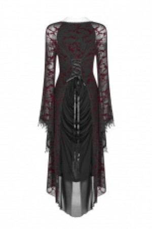  Gothic Goddess Classical Mid-length Dress Punk Rave OQ-388LQF/BK-RD -  