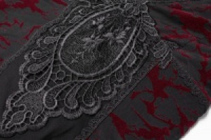  Gothic Goddess Classical Mid-length Dress Punk Rave OQ-388LQF/BK-RD -  