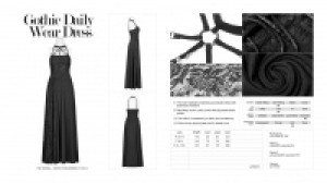  Gothic Daily Wear Dress Punk Rave OQ-395LQF/BK -  