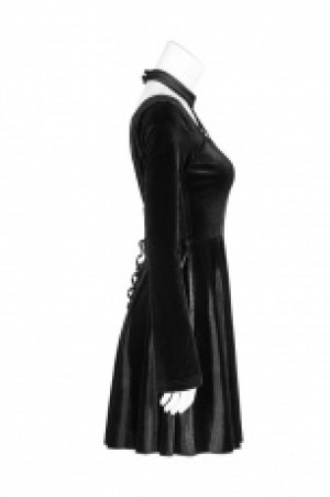  Gothic Daily Velvet Dress Punk Rave OQ-410LQF/BK -  