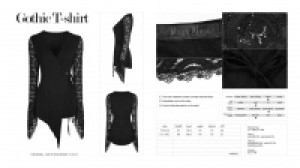  Gothic T-shirt Punk Rave OT-498TCF/BK -  
