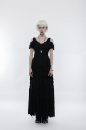  Gothic elegant short sleeves T-shirt Punk Rave OT-499TDF/BK -  