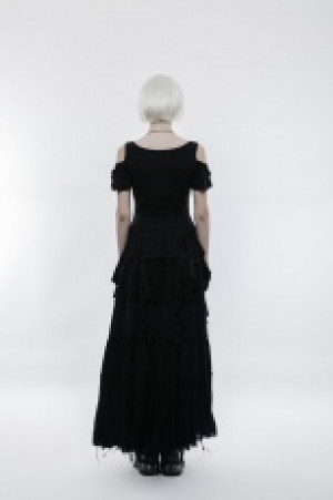  Gothic elegant short sleeves T-shirt Punk Rave OT-499TDF/BK -  
