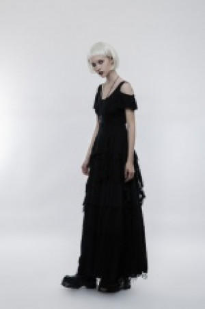  Gothic elegant short sleeves T-shirt Punk Rave OT-499TDF/BK -  