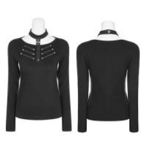  Punk Daily Hang long Sleeve T-shirt Punk Rave OT-528TCF/BK -  