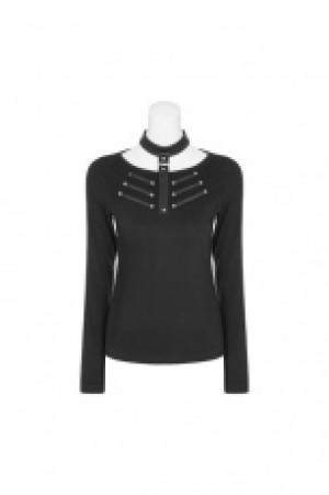  Punk Daily Hang long Sleeve T-shirt Punk Rave OT-528TCF/BK -  