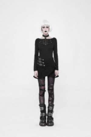  Punk Daily Hang long Sleeve T-shirt Punk Rave OT-528TCF/BK -  