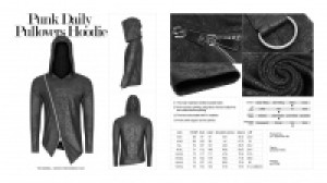  Punk Daily Pullovers Hoodie Punk Rave OT-532WYM/BK -  