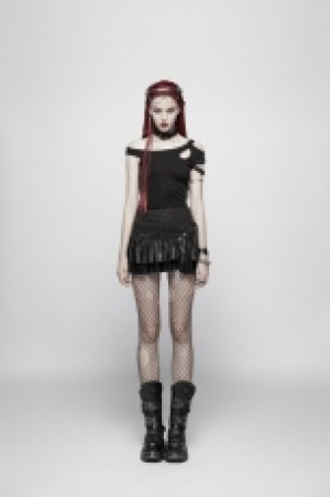  Daily Punk Short Sleeve T-shirt Punk Rave OT-548TDF/BK -  