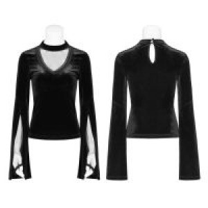 Gothic Double Layer Sleeve T-shirt Punk Rave OT-568TCF/BK -  