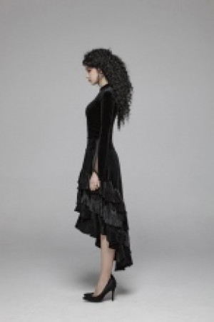  Gothic Double Layer Sleeve T-shirt Punk Rave OT-568TCF/BK -  