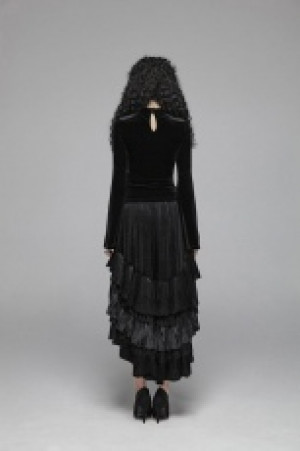  Gothic Double Layer Sleeve T-shirt Punk Rave OT-568TCF/BK -  