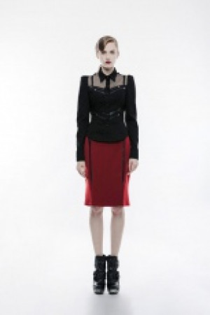  Military Uniform Half Skirt Punk Rave WQ-342BQF/RD -  