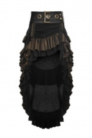  Steampunk Layered Skirt Punk Rave WQ-347BQF/BK-CO -  