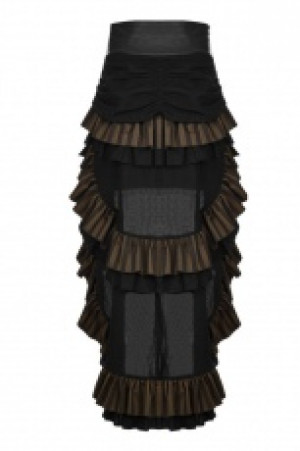  Steampunk Layered Skirt Punk Rave WQ-347BQF/BK-CO -  