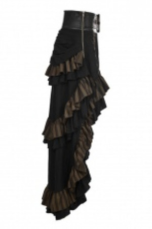  Steampunk Layered Skirt Punk Rave WQ-347BQF/BK-CO -  