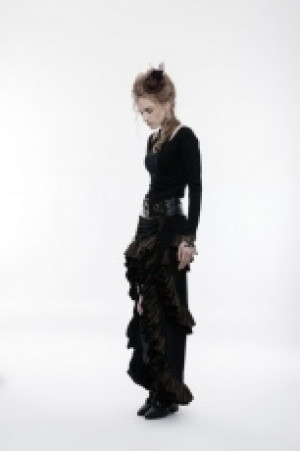  Steampunk Layered Skirt Punk Rave WQ-347BQF/BK-CO -  