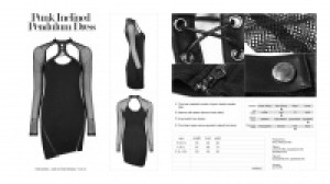  Punk Inclined Pendulum Dress Punk Rave WQ-348LQF/BK -  