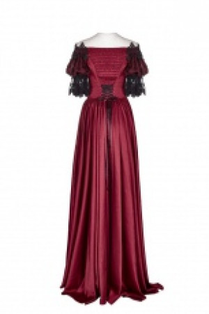  Victorian Vintage Palace Long Dress Punk Rave WQ-352LQF/RD -  