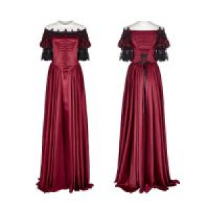  Victorian Vintage Palace Long Dress Punk Rave WQ-352LQF/RD -  