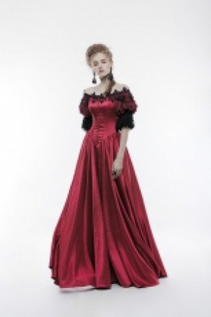  Victorian Vintage Palace Long Dress Punk Rave WQ-352LQF/RD -  