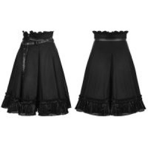     Punk High Waist Short Skirt Punk Rave WQ-353BQF/BK -  