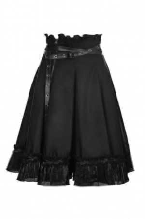     Punk High Waist Short Skirt Punk Rave WQ-353BQF/BK -  