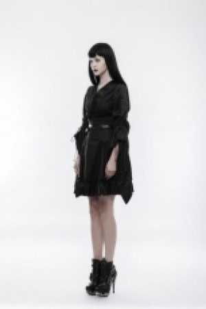     Punk High Waist Short Skirt Punk Rave WQ-353BQF/BK -  