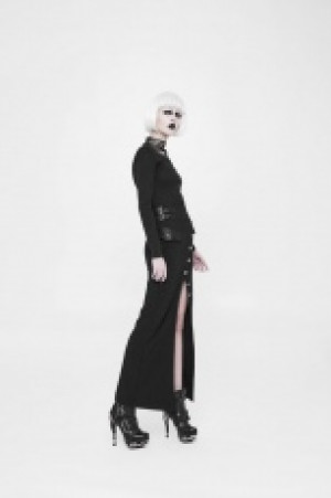  Military Uniform Long Half Skirt Punk Rave WQ-357BQF/BK /  / -  