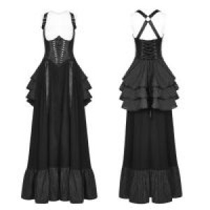  Steampunk Two Wear Long Dress Punk Rave WQ-361LQF/BK-ST -  