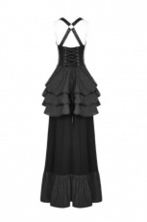  Steampunk Two Wear Long Dress Punk Rave WQ-361LQF/BK-ST -  