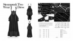  Steampunk Two Wear Long Dress Punk Rave WQ-361LQF/BK-ST -  