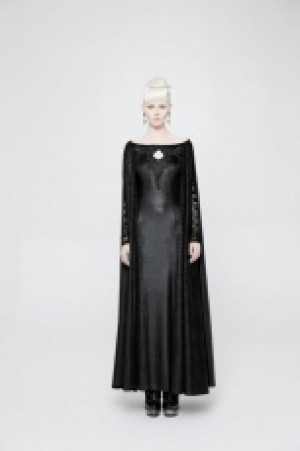  Domineering Gothic Dress with Cape -  4
