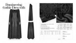  Domineering Gothic Dress with Cape -  8