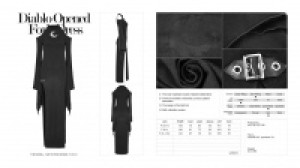      Diablo Opened Fork Dress Punk Rave WQ-367LQF/BK /   / -  