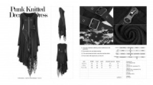  Punk Knitted Decadent Dress Punk Rave WQ-368LQF/BK -  
